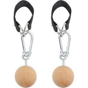 Gonetre Wood Pull Up Balls Rock Climbing Holds Training Set Arm Strength Trainer Pull Up Ball Climbing Holds