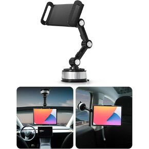 Hands-Free Ipad/Tablet Suction Mount, Phone Tablet Stand Holder for Car Rear Seat for Tesla Model 3/Y/S/X