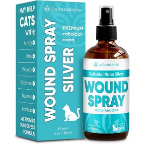 Cat Wound Spray | Wound Spray for Cats | Cat Wound Care Spray | Chlorhexidine for Cats | Wound Care Spray | Pet Wound Care for Cats | 4 Oz