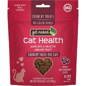 Get Naked Cat Crunchy Treats Grain-Free Cranberry Flavor, Cat Health, 6-oz Bag