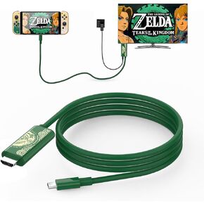 كابل Boreguse USB C إلى HDMI لجهاز Nintendo Switch/Switch Oled، قاعدة تبديل 2M/6.6FT مع إخراج 1080P@60 هرتز، منفذ شحن PD 100W، محول USB C إلى HDMI لأجهزة الكمبيوتر المحمول والكمبيوتر اللوحي والهاتف المحمول وSteamDeck in Saudi Arabia