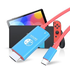 Boreguse USB C to HDMI Cable for Nintendo Switch/Switch Oled, 2M/6.6FT Switch Dock with 1080P@60Hz Output,100W PD Charging Port, USB C to HDMI Adapter for Laptop,Tablet, MobilePhone,SteamDeck