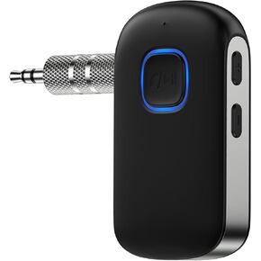 Bluetooth Receiver for Car, Noise Cancelling USB C 3.5mm AUX Bluetooth 5.0 Car Adapter, Wireless Audio Receiver for Home Stereo/Music/Wired Headphones/Hands-Free Call/16H Battery Life/Dual Connect
