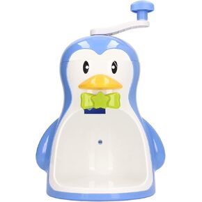 Shaved Ice Machine, ABS Cute Penguin Shape Household Ice Shaver Portable Manual Snow Cone Maker Machine for Kitchen Camping Traveling Office