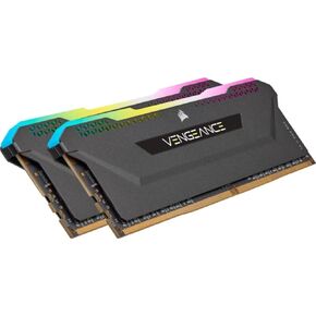 Corsair Vengeance RGB Pro SL 16GB (2x8GB) DDR4 3200 (PC4-25600) C16 Desktop Memory – Black (CMH16GX4M2E3200C16)