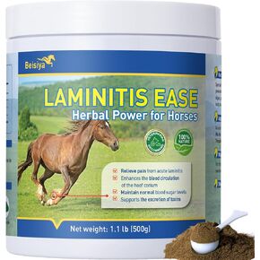 Horse Laminitis Treatment -Natural Herbal Powder Hoof Supplements for Horses with Laminitis, Ideal for Hoof Care & Sore Feet, Back to Pasture-1.1 lb