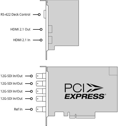 بطاقة التقاط وتشغيل Blackmagic Design DeckLink 8K Pro G2 PCIe | ما يصل إلى 8Kp60 | 4 قنوات 12G-SDI | اتش دي ام اي 2.1 | تتضمن روابط كابلات SolidSignal | موزع معتمد | BDLKHCPRO8K12GG2 in Kuwait