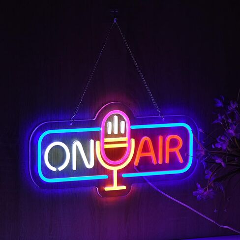 Neon Sign for Wall Decor Live On Air Neon Signs Beer Bar Home Bedroom Man Cave Office Hotel Pub Cafe Handmade Neon Light Signs with Dimmable Switch LED for Wall Artwork Decor in Saudi Arabia