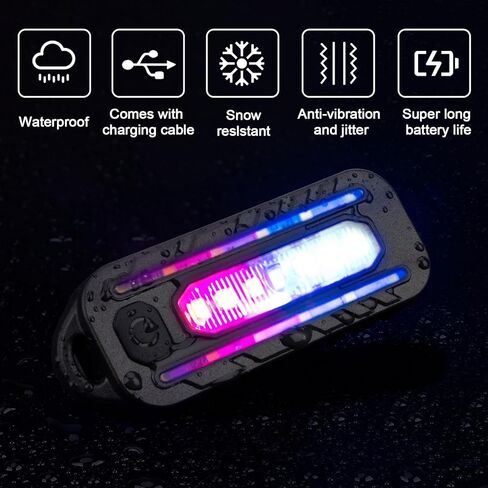 ضوء تشغيل LED قابل لإعادة الشحن - قطعة واحدة من ضوء الأمان للمشي ليلاً، مصباح يدوي مثبت للجري ليلاً، مشي الكلاب، ركوب الدراجات - معدات أمان ليلية مثالية in Saudi Arabia