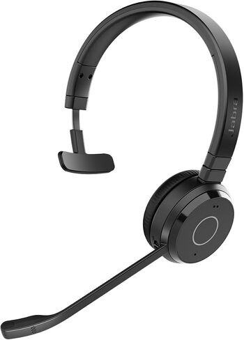 Jabra Evolve 65 TE (Third Edition) Wireless Dual-Ear Headphones - Noise-Canceling Mic, 16 hrs Battery Life, Dual Connectivity, MS Teams Certified, Supports Other Platforms, Black in Saudi Arabia