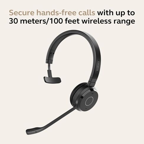 Jabra Evolve 65 TE (Third Edition) Wireless Dual-Ear Headphones - Noise-Canceling Mic, 16 hrs Battery Life, Dual Connectivity, MS Teams Certified, Supports Other Platforms, Black in Saudi Arabia