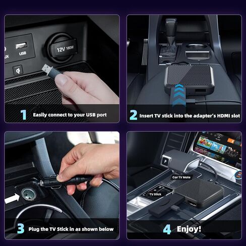 Car TV Mate Pro، 2 في 1 Car TV Mate HDMI مع CarPlay اللاسلكي، محول تلفزيون السيارة لجهاز Fire TV Stick/جهاز الألعاب، محول CarPlay اللاسلكي لسيارات CarPlay السلكية من مصنع OEM، تحديث عبر الإنترنت in Kuwait