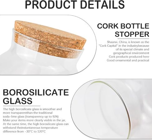 DOERDO سطح المكتب وعاء الأسماك المناظر الطبيعية زجاجة صغيرة مربى زجاجي شفاف خزان الأسماك الصغيرة لنباتات أسماك البيتا الصغيرة، 7 × 5.9 بوصة in Kuwait