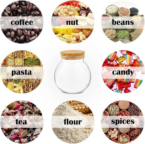 DOERDO سطح المكتب وعاء الأسماك المناظر الطبيعية زجاجة صغيرة مربى زجاجي شفاف خزان الأسماك الصغيرة لنباتات أسماك البيتا الصغيرة، 7 × 5.9 بوصة in Kuwait