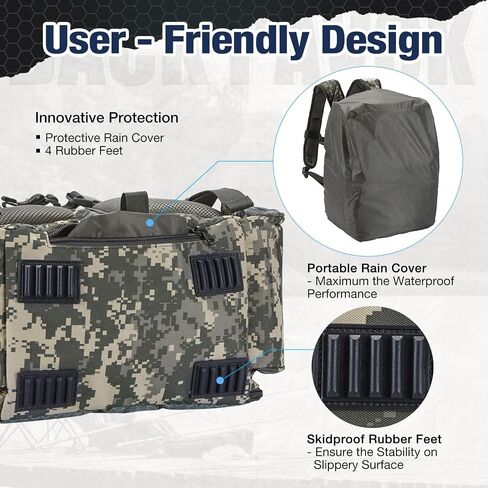 Piscifun Fishing Tackle Backpack Large Waterproof Tackle Bag Storage with 4 Tackle Boxes (Khaki, Black and Camouflage) in Saudi Arabia