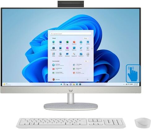 HP 27 All-in-One Desktop PC 27" Touchscreen FHD IPS (12-Core Intel Core Ultra 7 155U, Intel Graphics, 32GB DDR5 RAM, 1TB SSD, Wi-Fi 6, BT 5.3, WiFi, Bluetooth, Win 11 Home) in Saudi Arabia