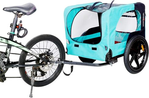 KZPFER Foldable Pet Jogging Stroller Dog Carriers Bicycle Trailer Pet Dog Cat Bike Trailer in Saudi Arabia