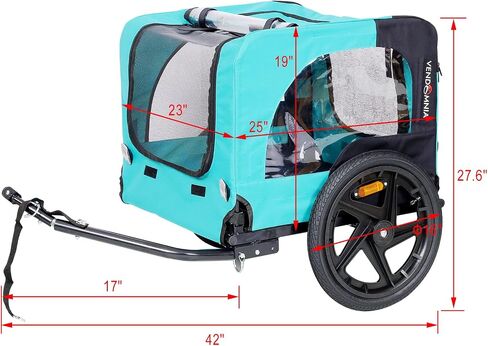 KZPFER Foldable Pet Jogging Stroller Dog Carriers Bicycle Trailer Pet Dog Cat Bike Trailer in Saudi Arabia