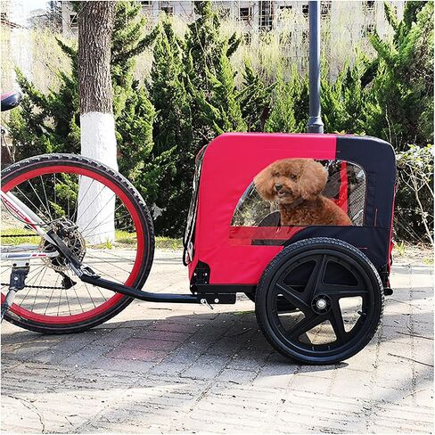 KZPFER Foldable Pet Jogging Stroller Dog Carriers Bicycle Trailer Pet Dog Cat Bike Trailer in Saudi Arabia