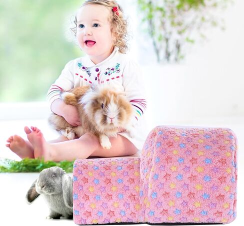 BALAPET Bunny Tunnel Bed,Bunny Hideout 2 in1Bunny Hut& Bed with Removable Mat,Tubes for Kittens Rabbits Guinea Pigs and Other Small Animals in Saudi Arabia