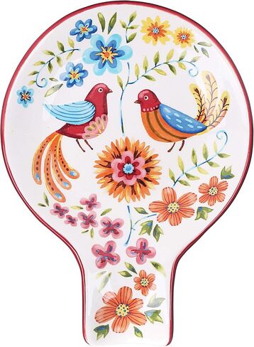 Bico Red Spring Bird Ceramic Spoon Rest, House Warming Gift, Dishwasher Safe in Saudi Arabia