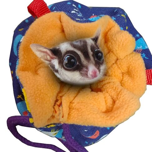 Sugar Glider Bonding Pouch Carrier Bag, Small Animals Sleeping Pouch Bag with Breathable Vent and Drawstring, Portable Travel Bag for Sugar Glider Rat Squirrel Guinea Pig Birds Parrot (Pink) in Saudi Arabia