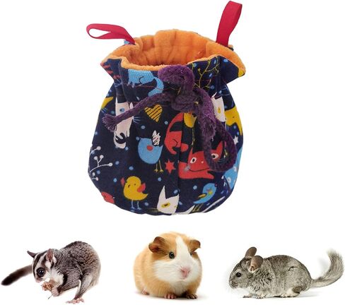 Sugar Glider Bonding Pouch Carrier Bag, Small Animals Sleeping Pouch Bag with Breathable Vent and Drawstring, Portable Travel Bag for Sugar Glider Rat Squirrel Guinea Pig Birds Parrot (Pink) in Saudi Arabia