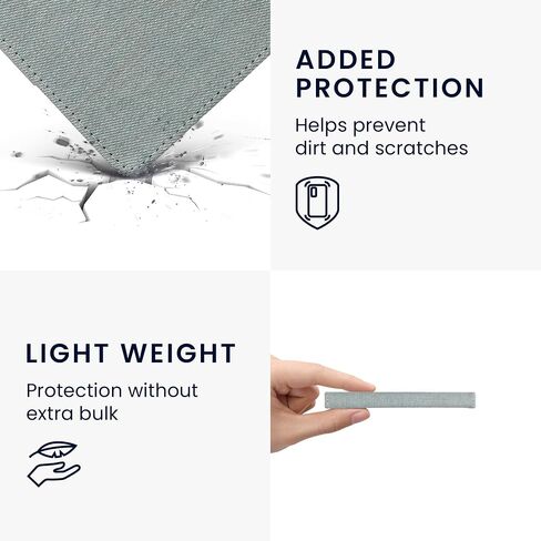 kwmobile Cover Compatible with Kobo Clara 2E / Tolino Shine 4 - Case for E-Reader - Denim Look Fabric Flip Case - Light Blue in Saudi Arabia