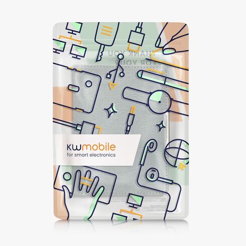 kwmobile Cover Compatible with Kobo Clara 2E / Tolino Shine 4 - Case for E-Reader - Denim Look Fabric Flip Case - Light Blue in Saudi Arabia