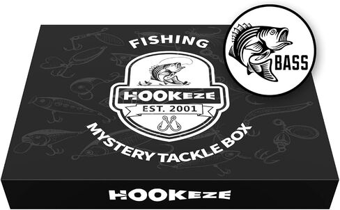 صندوق معالجة غامض من HOOK-EZE، صندوق صيد غامض مع طُعم باس، مجموعة أدوات ربط عقدة وأدوات متعددة، طعوم صيد سمك باس كبيرة وصغيرة الفم، معدات ومعدات الصيد هدايا صيد مثالية للرجال in Saudi Arabia