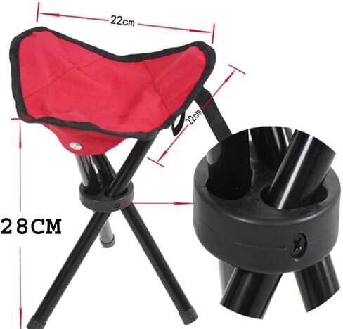 GTC® كرسي مسند للقدمين قابل للسحب للاستخدام في الهواء الطلق على الشاطئ وصيد الأسماك والتخييم ومسند للقدمين قابل للطي ثلاثي الأرجل محمول بثلاثة أرجل (متعدد الألوان) 600D in Kuwait