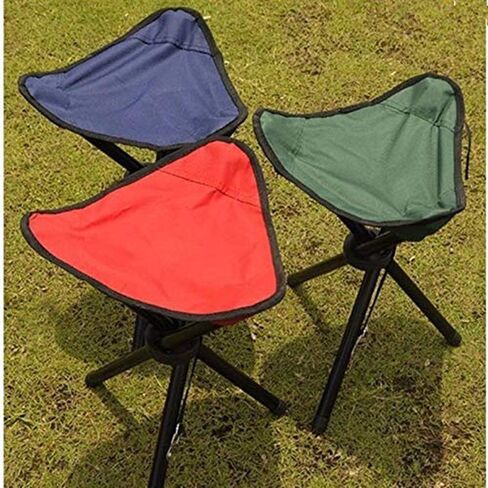 GTC® كرسي مسند للقدمين قابل للسحب للاستخدام في الهواء الطلق على الشاطئ وصيد الأسماك والتخييم ومسند للقدمين قابل للطي ثلاثي الأرجل محمول بثلاثة أرجل (متعدد الألوان) 600D in Kuwait