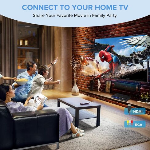 مشغل DVD WONNIE HD للتلفزيون ومشغلات الأقراص المضغوطة للمنزل مع مخرج HD/AV/محوري ومدخل USB، نظام PAL/NTSC مدمج، كابل HDMI/AV وجهاز تحكم عن بعد كامل الوظائف متضمن in Kuwait