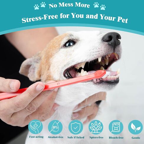 Pet Dental Care Finger Wipes 50 Counts,Dog Dental Wipes for Dog Tooth Pet Dental Finger Wipes for Dogs & Cats,Reduces Plaque & Freshens Breath in Saudi Arabia