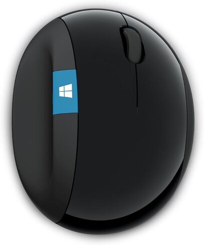 Microsoft Sculpt Ergonomic Mouse, Black - Wireless Mouse for Natural Wrist Comfort with 4-Way Scroll Wheel for PC/Laptop/Desktop, works with Mac/Windows 8/10/11 Computers in Saudi Arabia