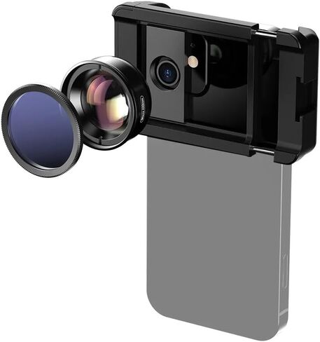 10X Macro Lens Kit Phone Camera Lens + CPL Filter 17mm Thread Phone Clip Clamp Mount Holder with Cold Shoe Mount for Smartphone (Clip Only) in Kuwait