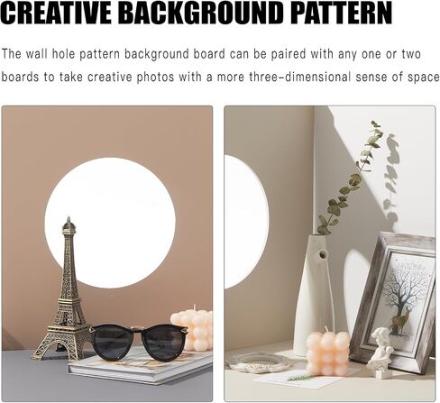 5PCS 16x16 Inch Double Sided Product Photography Background Boards with 4PCS Brakets and 2PCS Pane Brackets, Waterproof Photo Backdrop Props for Food Jewelry Cosmetics in Saudi Arabia