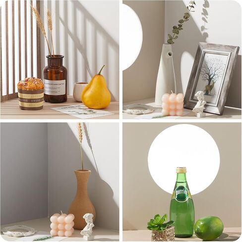 5PCS 16x16 Inch Double Sided Product Photography Background Boards with 4PCS Brakets and 2PCS Pane Brackets, Waterproof Photo Backdrop Props for Food Jewelry Cosmetics in Saudi Arabia