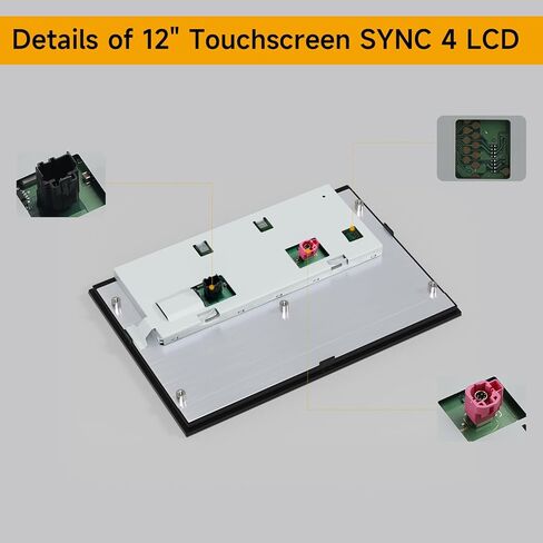 Bruce & Shark 12 بوصة شاشة عرض جهاز التتبع بالراديو SYNC 4 يناسب Ford F150 F-150 F250 F-250 2021 2022 2023 2024، استبدال # ML3T-18B955-AF in Kuwait