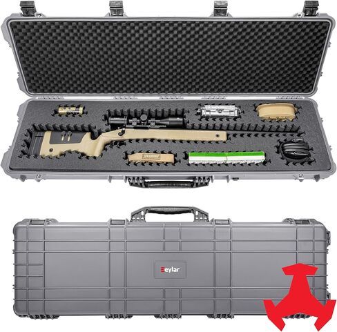 Eylar 38" Hard Rifle Case Equipped With Ragar Reconfigurable & Reusable XP Crosslinked Foam Insert, Waterproof, Shockproof Meets TSA Requirements in Kuwait