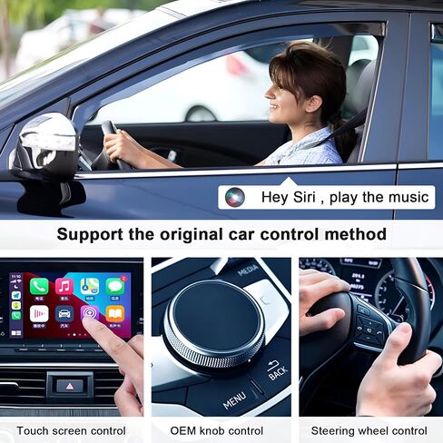 Wireless CarPlay Adapter for Apple Devices, Converts Wired to Wireless Carplay Dongle Wireless Control for iPhone, 5GHz WiFi, Voice Control, Black, THT-020-2(Black) in Saudi Arabia