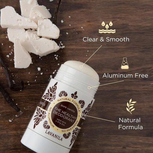 Lavanila Vanilla Lavender Aluminum Free Deodorant 2-Pack - The Healthy Deodorant for Men and Women, Solid Stick (2 Ounce Each), Vegan in Saudi Arabia