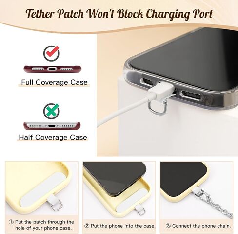 TiMOVO Universal Phone Lanyard, Metal Cell Phone Chain Anti-Theft Crossbody Strap for iPhone 15 Pro Max and Most Smartphones, Adjustable Cell Phone Neck Holder for Women, Heart & Silver in Saudi Arabia