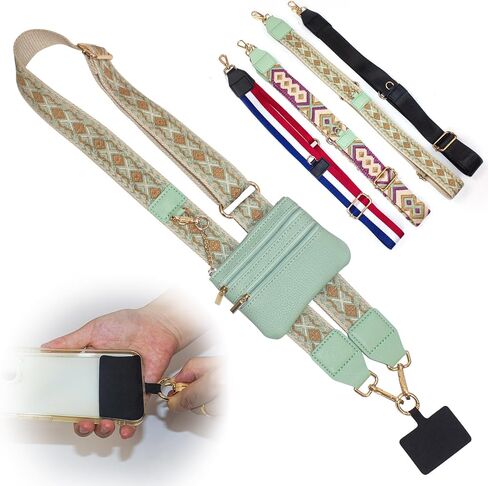 Clip and Go Strap for Phone with Wallet Crossbody, Phone Strap with Zippered Pouch,Adjustable Phone Strap, Phone Wallet with Strap in Saudi Arabia