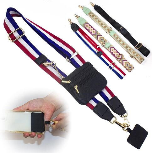 Clip and Go Strap for Phone with Wallet Crossbody, Phone Strap with Zippered Pouch,Adjustable Phone Strap, Phone Wallet with Strap in Saudi Arabia