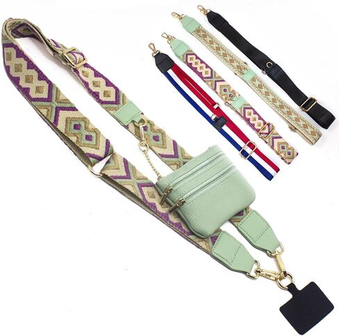 Clip and Go Strap for Phone with Wallet Crossbody, Phone Strap with Zippered Pouch,Adjustable Phone Strap, Phone Wallet with Strap in Saudi Arabia