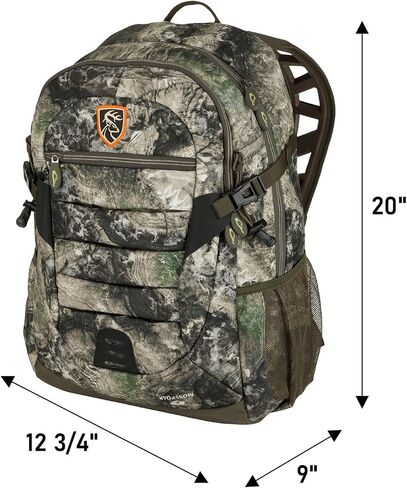 Drake Waterfowl حزمة يومية غير نموذجية للصيد قابلة للتعديل واسعة 20 بوصة × 12 3/4 بوصة حقيبة ظهر مخفية مع ظهر وأشرطة مبطنة، موسي أوك بوتوملاند in Saudi Arabia