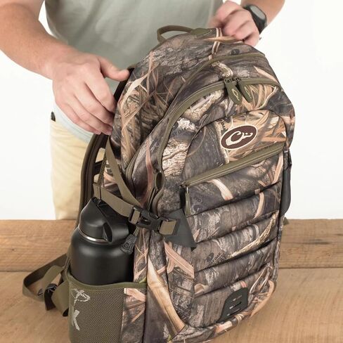 DRAKE Camo متين ومقاوم للماء ومتعدد الاستخدامات للصيد اليومي للطيور المائية مع ظهر مبطن - 18.5 بوصة ارتفاع × 11.5 بوصة عرض × 8.5 بوصة عمق in Saudi Arabia