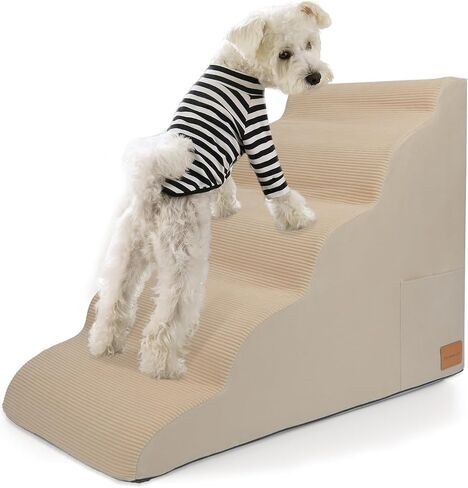Dog Stairs for Small Dogs 19.7"H 4 Step Dog Steps for Dogs to get on Bed and Couch Pet Steps for Small Dogs and Cats, Non-Slip Sturdy Indoor Green Pet Stairs in Saudi Arabia
