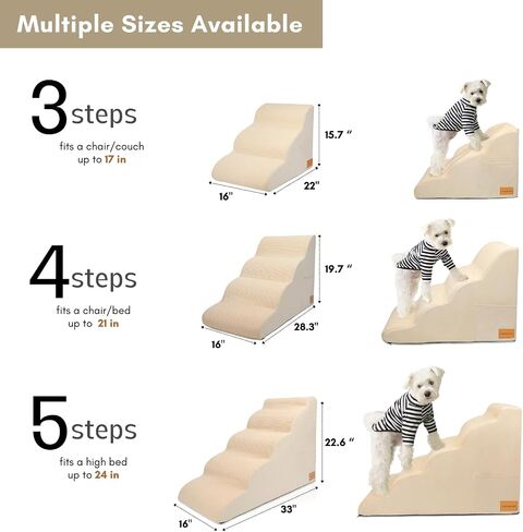 Dog Stairs for Small Dogs 19.7"H 4 Step Dog Steps for Dogs to get on Bed and Couch Pet Steps for Small Dogs and Cats, Non-Slip Sturdy Indoor Green Pet Stairs in Saudi Arabia